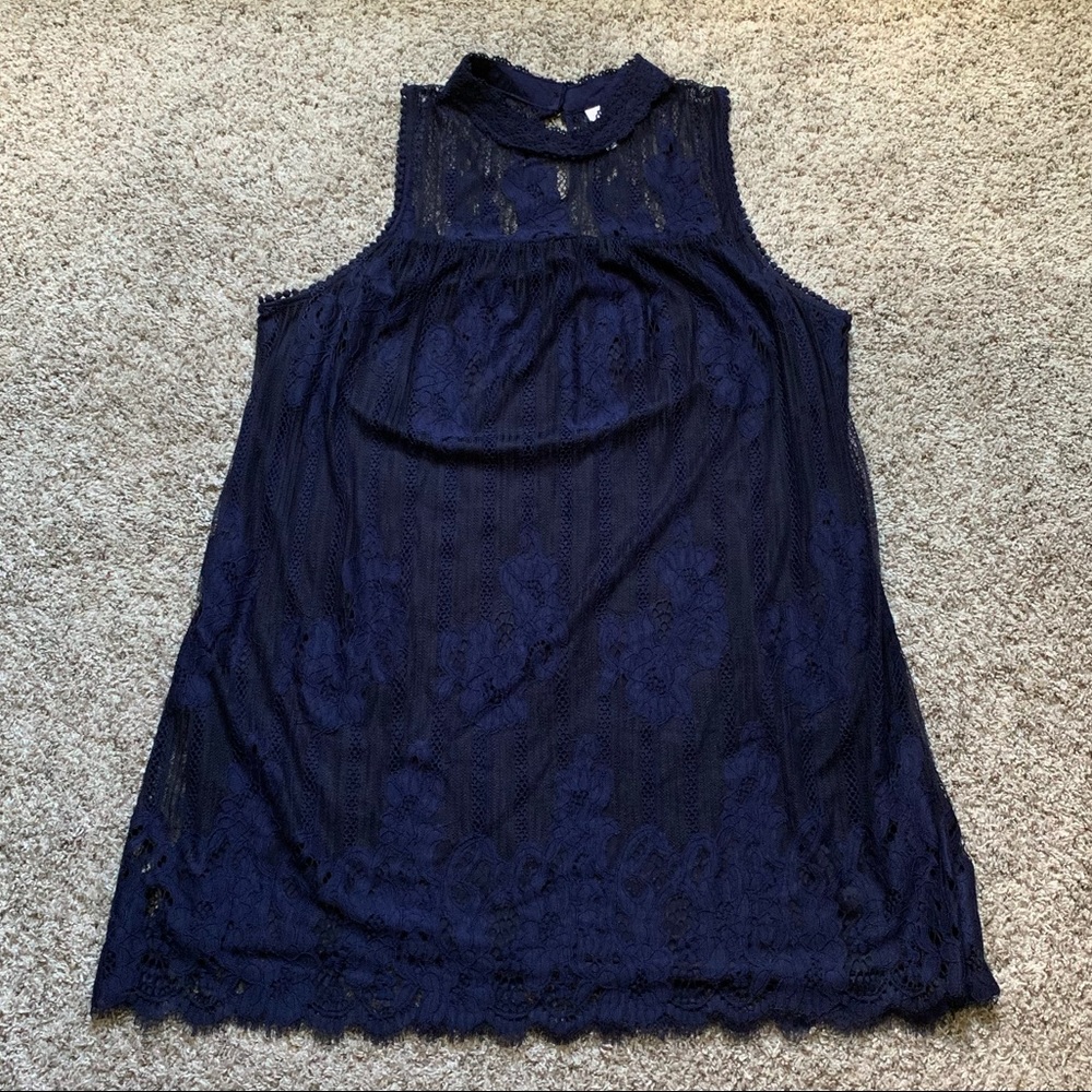 Blue lace dress